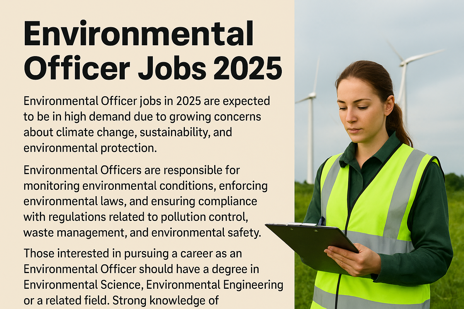 Environmental Officer Jobs 2025 Join Now