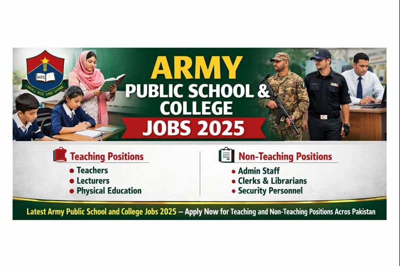 Army Public School and College Jobs 2025 Join Now