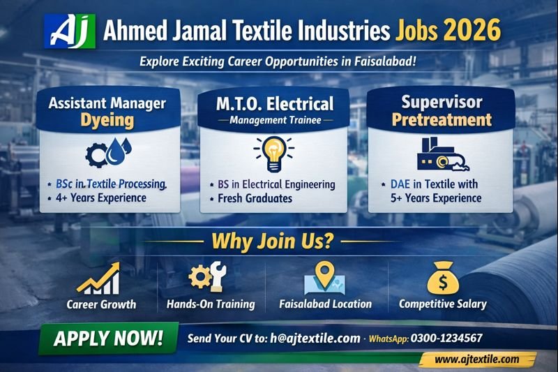 Ahmed Jamal Textile Industries Jobs 2026 Join Now